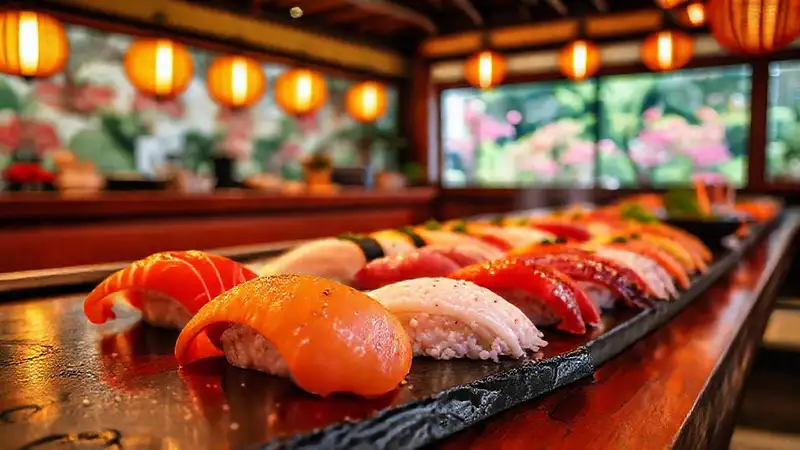 Edomae sushi showcases artistic, textured beauty